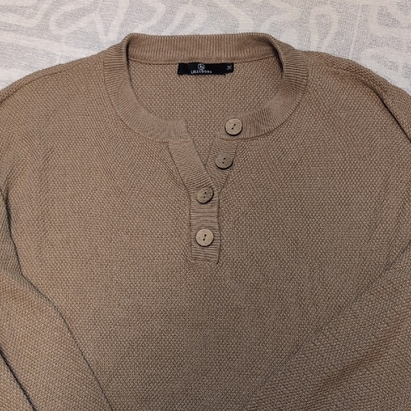 Women's Tan Sweater - Crew Neck - Picture 3 of 4